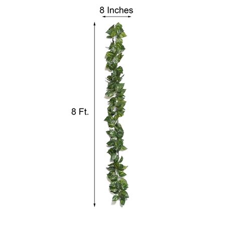 8ft green artificial silk ivy leaf garland tableclothsfactory