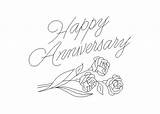 Anniversary Happy Coloring Pages Drawing Template Sketch sketch template