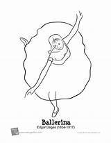 Degas Ballerina Printit Maf Makingartfun sketch template