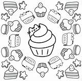 Pusheen Coloring Pages Cupcake Kids sketch template