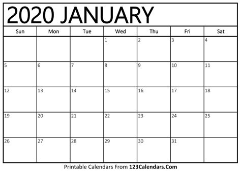 printable calendar    type  month calendar printable