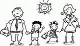 Coloring Family Happy Children Popular sketch template
