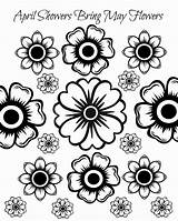 Coloring Flowers Pages May Printable Adult Flower April Showers Bring Color Kids Print Sweeps4bloggers Sheets Spring Choose Board Unique Getdrawings sketch template