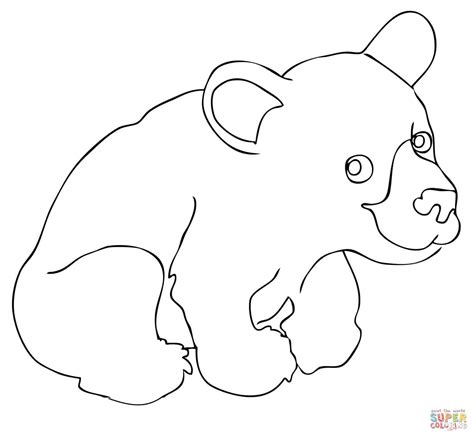 cute american black bear cub coloring page  printable coloring pages