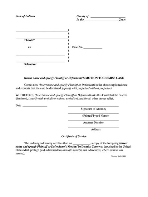 motion  dismiss template   form fill   sign printable