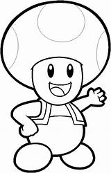 Toad Mario Coloring Pages Super Getcolorings sketch template