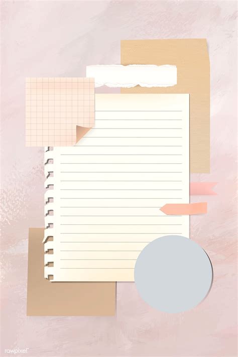 blank vintage note paper template vector collection premium image