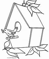 Bird Coloring Pages House Birdhouse Drawing Getdrawings Singing Color Printable Getcolorings Print sketch template