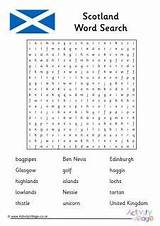 Word Scotland Search Kids Puzzles Scottish Pages Tartan St Coloring Activity Andrew Words Village Colouring Flag Information Themed Puzzle Explore sketch template