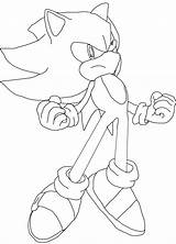 Coloring Sonic Super Pages Hedgehog Printable Kids Popular sketch template