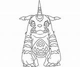 Gabumon Coloring Digimon Pages Another sketch template