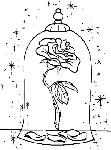 beauty   beast glass coloring pages coloring pages