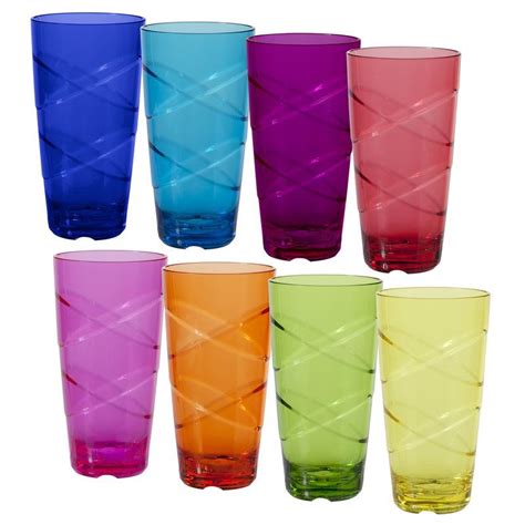Acrylic Drinkware Set Everyday Drinking Glasses Large