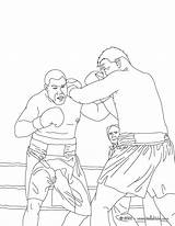 Boxing Boxe Ausmalen Boxkampf Hellokids Combate Esportes sketch template