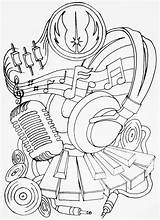 Music Tattoo Coloring Microphone Designs Drawing Piano Musique Drawings Musica Coloriage Tattoos Men Pages Religious Adult Disegni Cool Keys Cahier sketch template
