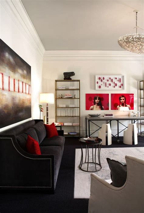 decorating  red grey ideas inspiration