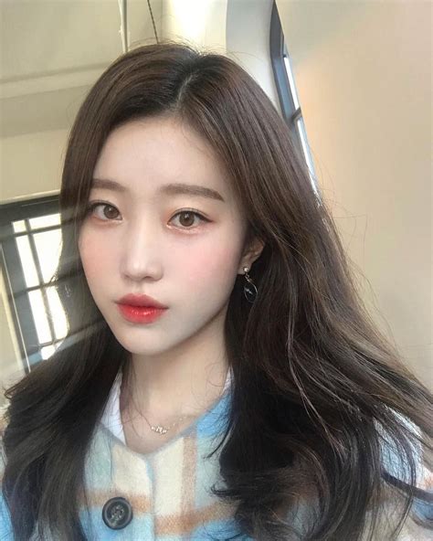 Korean Girl Cute Selca Cabelo Cabelo Curto Selfie