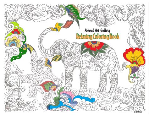 hand drawn indian animal coloring pages instant  printable