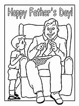 Coloring Fathers Dad Vatertag Everfreecoloring sketch template