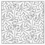 Escher Coloring Pages Printable Tessellation Tessellations Mc Template Templates Sketchite Getcolorings Getdrawings Sketch Print Math Visit Color Patterns Fish Colorings sketch template