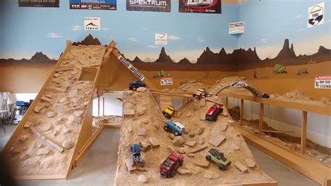 shop built  indoor crawler playground   pretty proud    turned  rccars