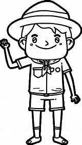 Scout Coloring Boy Pages Wecoloringpage sketch template