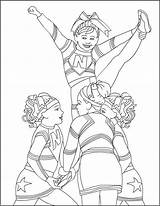 Cheerleader Cheerleading Cheer Animadoras Torcida Coloring4free Giochiecolori Gymnastics Ballo Danza Tudodesenhos Megaphones sketch template