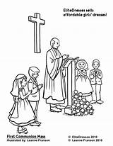 Coloring Communion Catholic Firstcommunion Comunion Colorear Downloadable sketch template