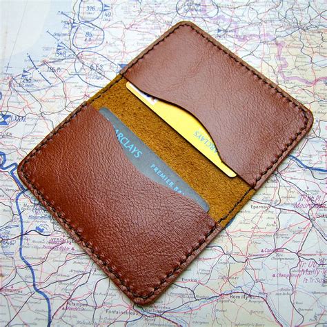 handmade leather card wallet  bobby rocks notonthehighstreetcom