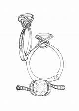 Ring Sketch Jewelry Drawing Sketches Rings Bridal Choose Board sketch template