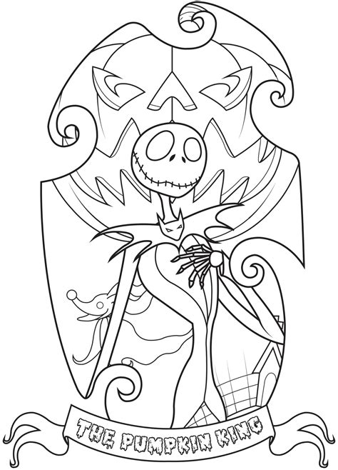 nightmare  christmas coloring pages   print