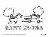 Motorhome Fifth Campers Stitching Addict Oilcloth Caravan sketch template