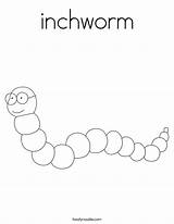 Inchworm Worm sketch template