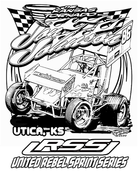 stock car racing coloring page imca style modified dirt track cars