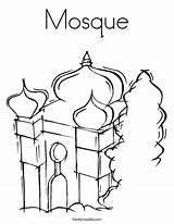 Coloring Temple Mosque Pages Judaism Synagogue Religious Noodle Outline Twistynoodle Built California Usa Twisty Popular sketch template