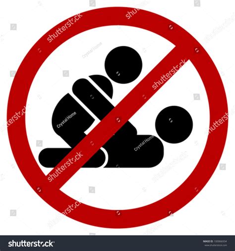 No Sex Sign Symbol Red Color Stock Vector 100066934