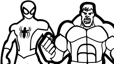 coloring pages spiderman  hulk coloring pages spiderman  hulk