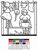Clothes Color Number Line Crayon Sunshine Hanging Dry sketch template