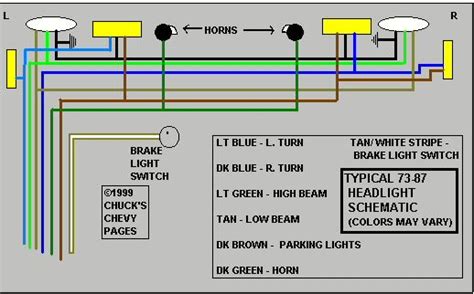chevy  headlight wiring diagram