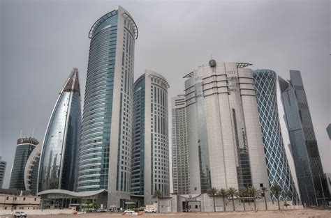 photo   office buildings   backyard  city center mall  rain doha qatar