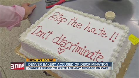 denver bakery refuses to make cake with anti gay message