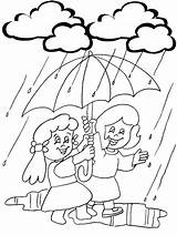 Rainy Coloring Pages Season Printable Color Getdrawings sketch template