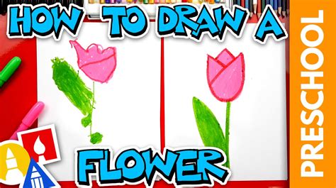 draw  flower tulip preschool art  kids hub art