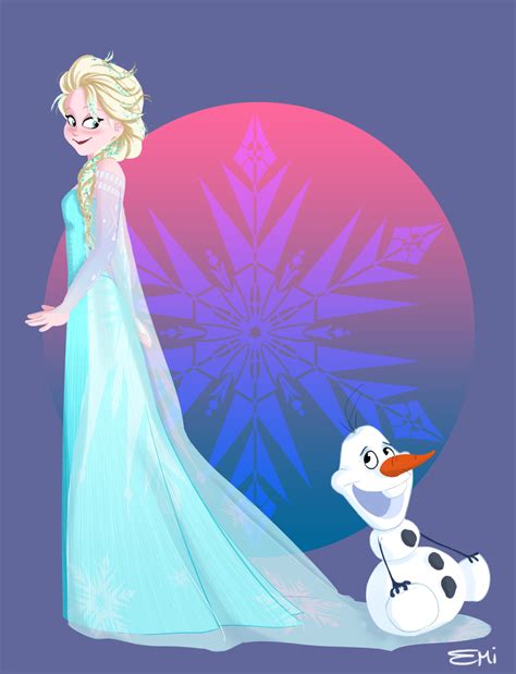 Elsa And Olaf Frozen Fan Art 38003937 Fanpop