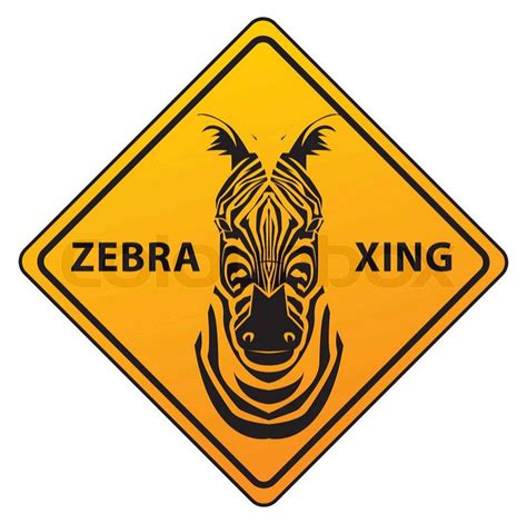zebra sign stock vector colourbox