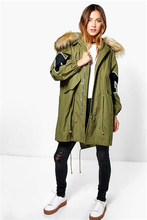 Megan Faux Fur Hood Oversized Parka Oversized Parka Parka Coat