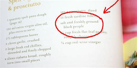 this racist cookbook typo will blow your mind