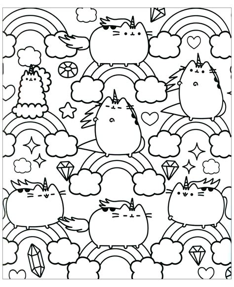 pusheen coloring pages  adults