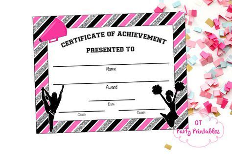 instant  cheerleading certificate cheerleading cheerleading
