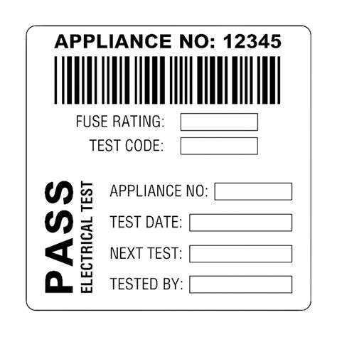 martindale bar combined barcode pass pat test label martindale electric